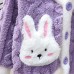 【12M-6Y】2-piece Girls Cute Bunny Pocket Coral Velvet Pajama Set