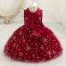 【12M-6Y】Girls Snowflake Pattern Mesh Sleeveless Princess Dress