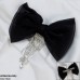 HPNH106 YUX Rhinestone Tassel Drop Bow Pin