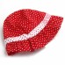 MZ1140 Pure Cotton Cute Children’s Hat with Dots Flower Pattern Red