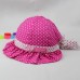 MZ1140 Pure Cotton Cute Children’s Hat with Dots Flower Pattern Rose Red