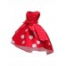 Girls Kids Bow Polka Dot Ruffle Sleeveless Princess Dress